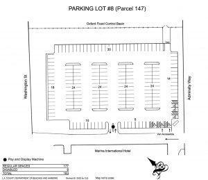Diagram of Parking Lot 8 in Marina del Rey