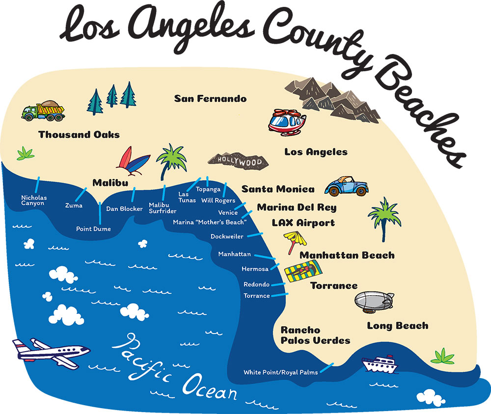 Los Angeles Beaches Map Find A Beach – Beaches & Harbors