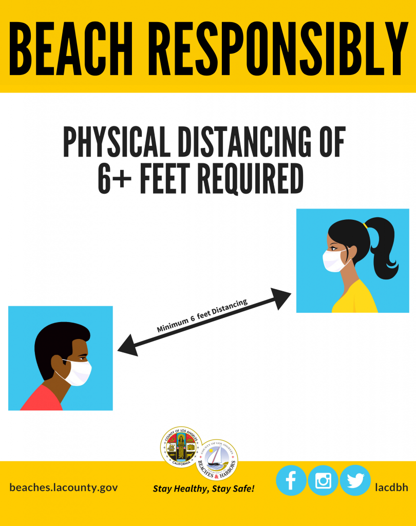 Beach Responsibly - Physical distancing of 6+ feet required