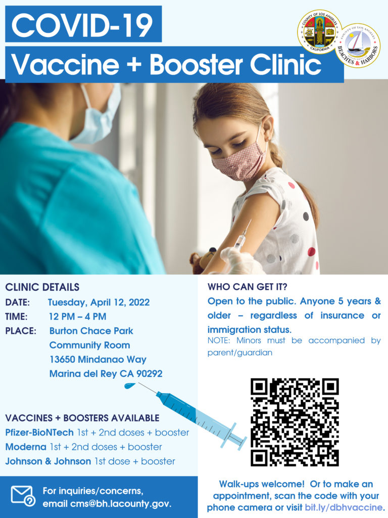 COVID-19 Vaccine and Booster Clinic (April 12)