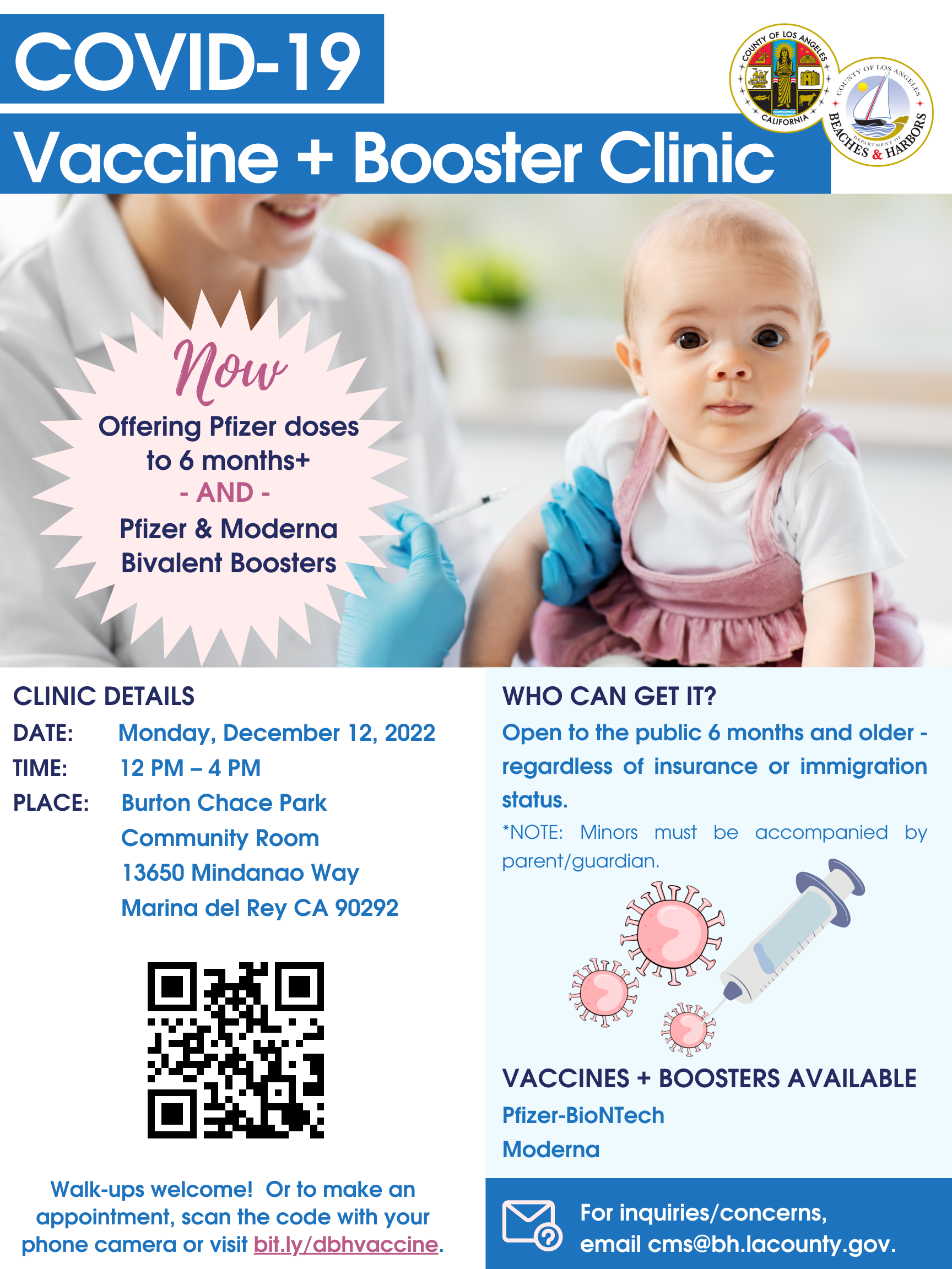 COVID-19 Vaccine and Booster Clinic (December 12)