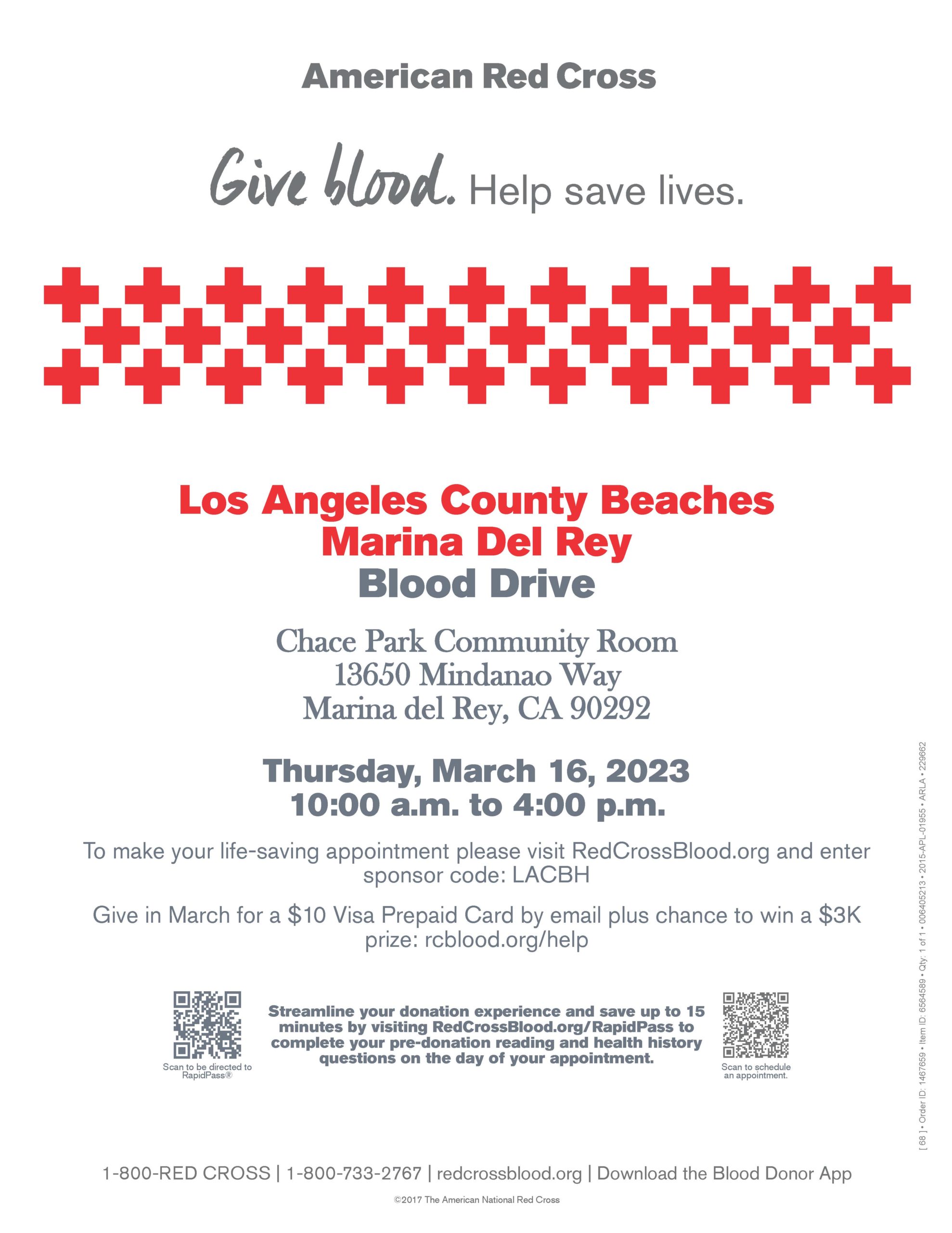 March 16 Blood Drive