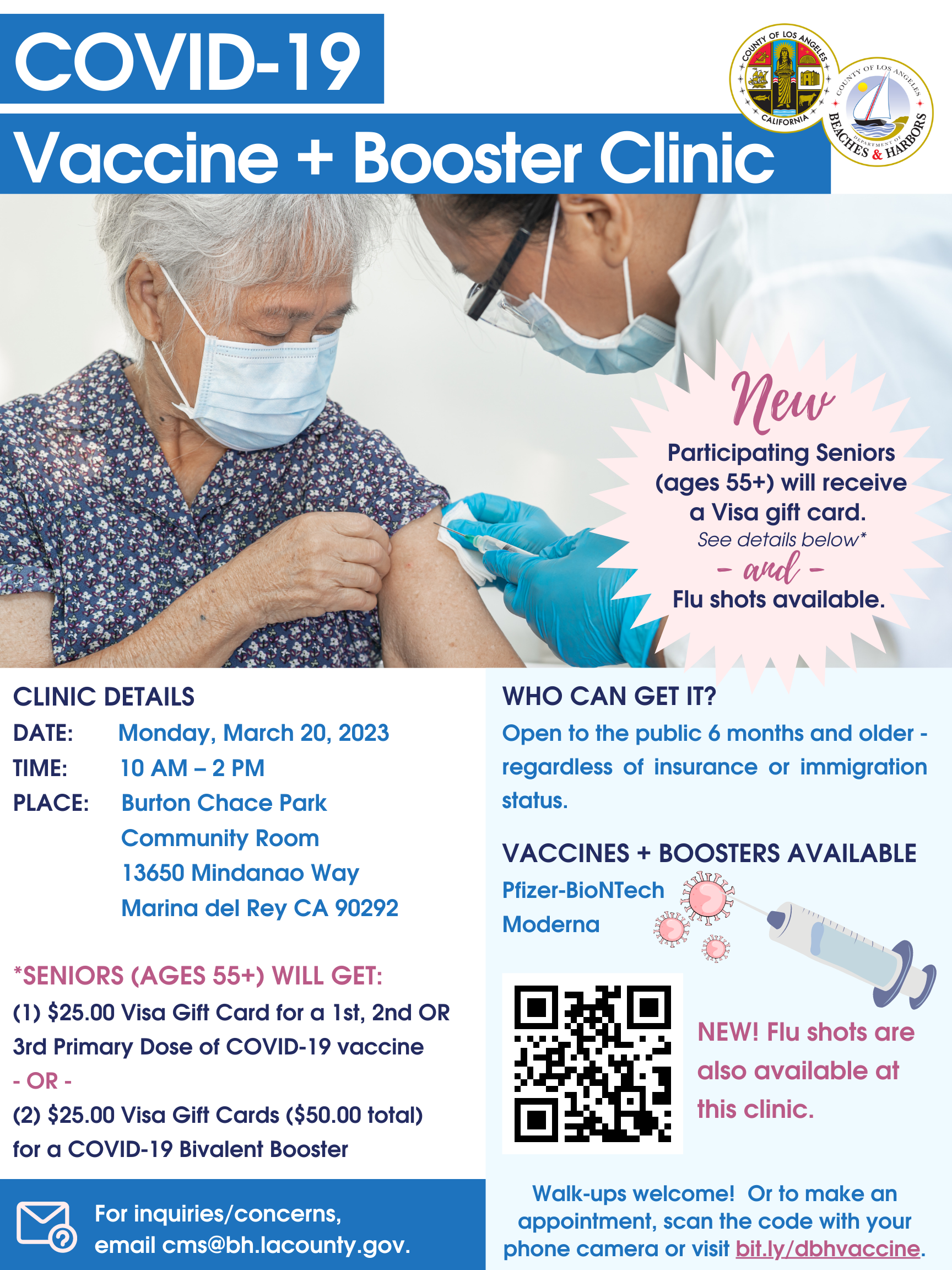 COVID-19 Vaccine and Booster Clinic (March 20)