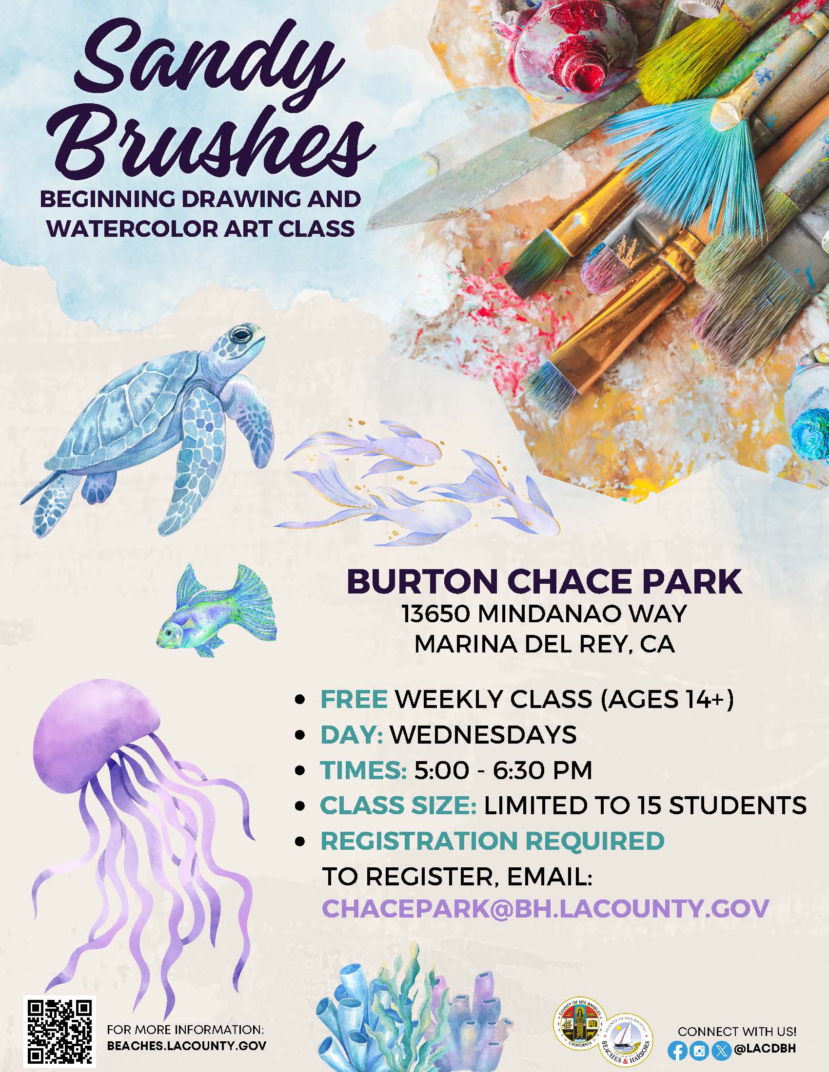 Sandy Brushes Returns to Burton Chace Park