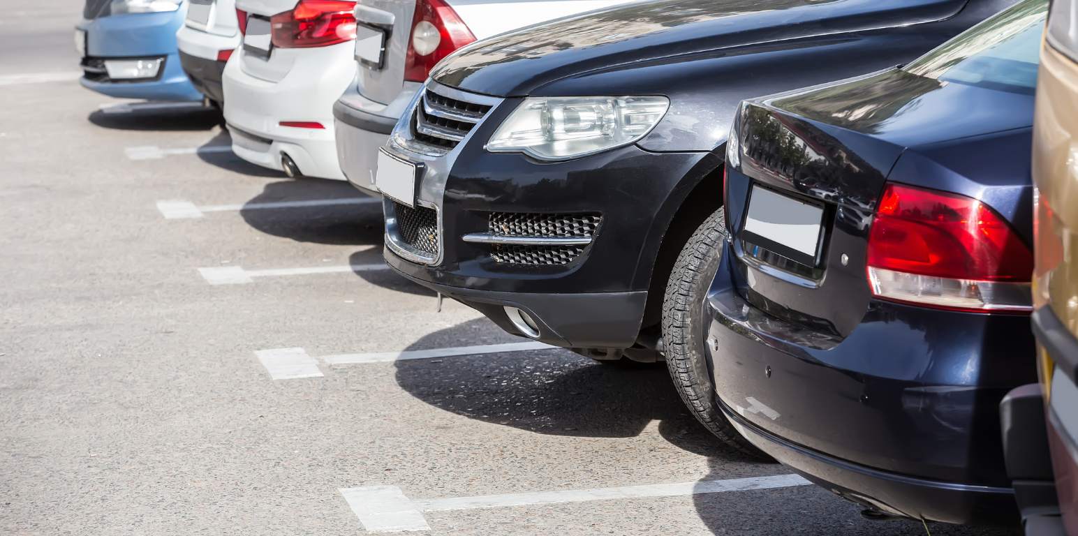 Stock image of parking lot