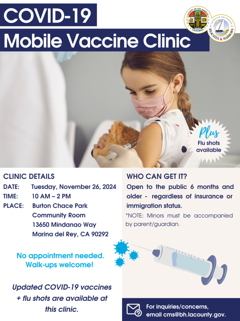 COVID-19 Vaccine Clinic November 26, 2024