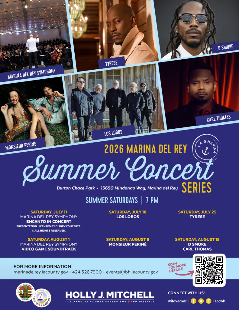 Marina del Rey Summer Concert Series Flyer