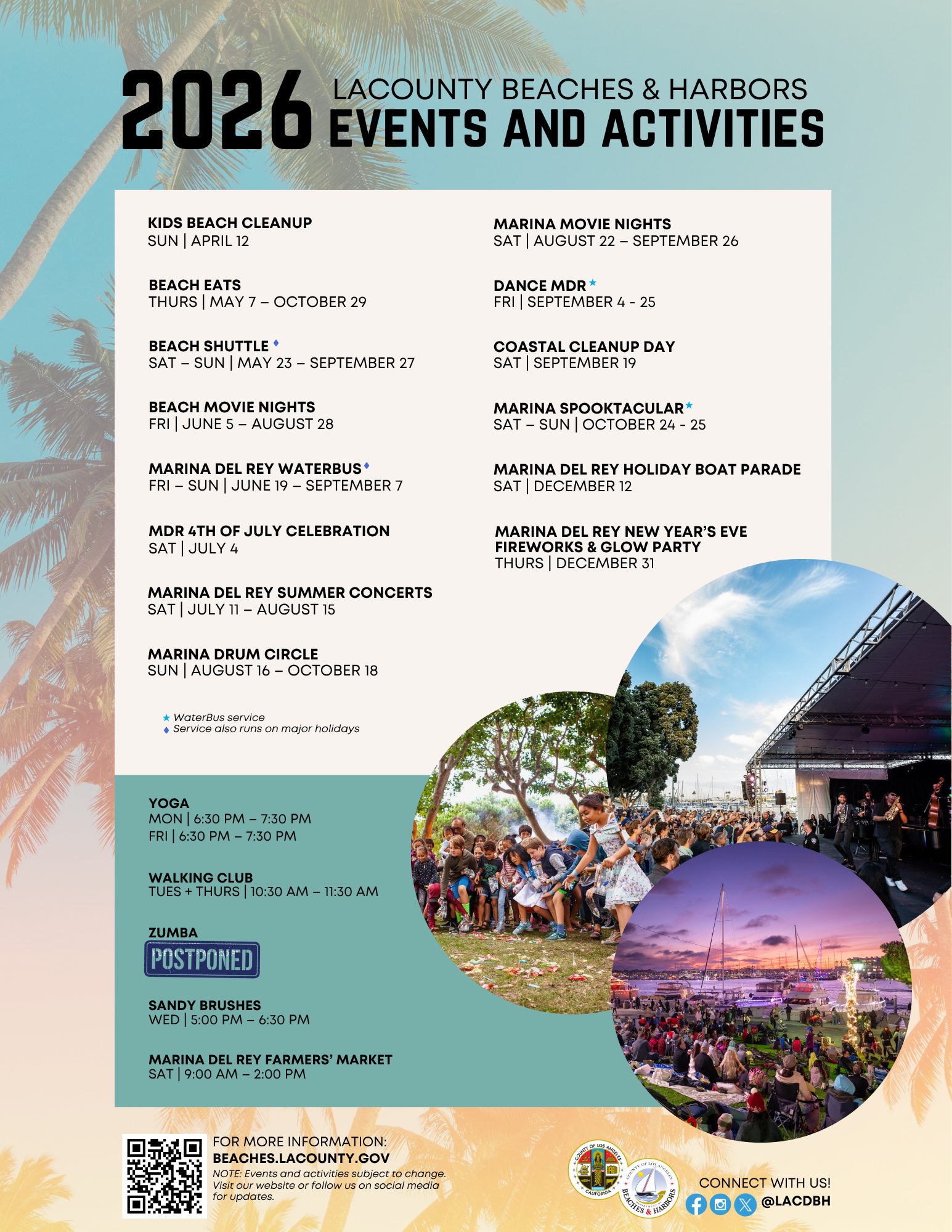 List of events and programs offered by LA County Beaches and Harbors